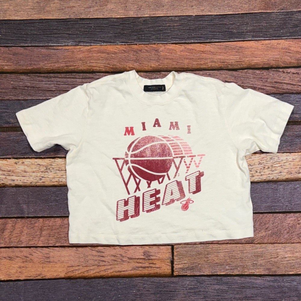 Miami Heat Crop Top Retro Junk Food Women's NBA Basketball Tshirt